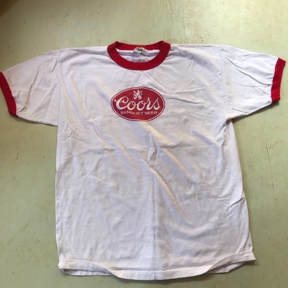 Vintage Coors Banquet Beer Ringer Tee 